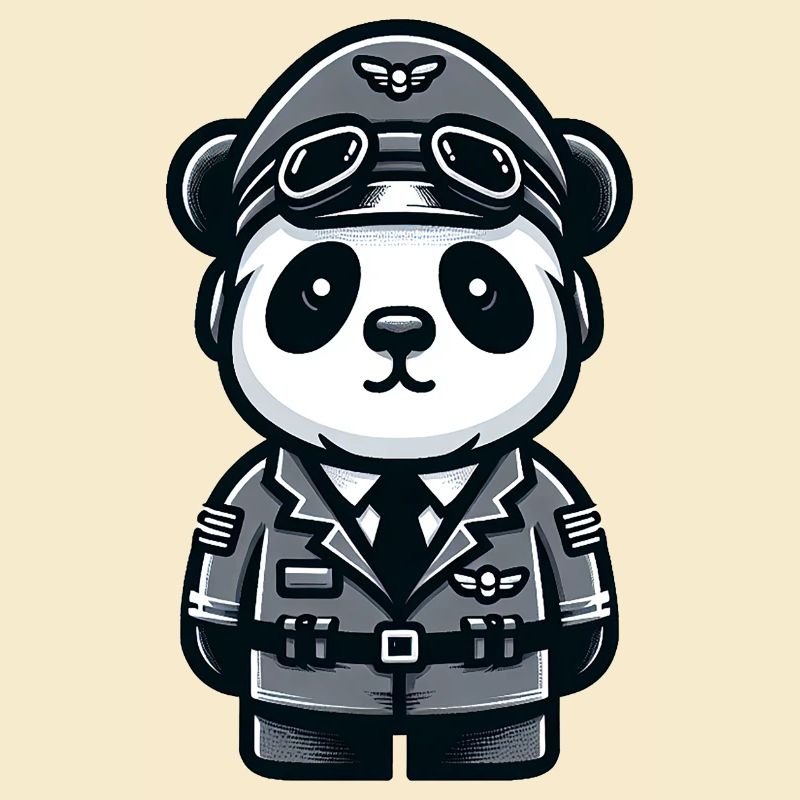 Cute Panda Pilot