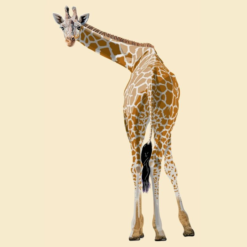 Giraffe grüßt aus der Savanne