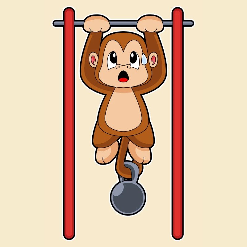 Monkey Bodybuilder Pull-Up Fitness