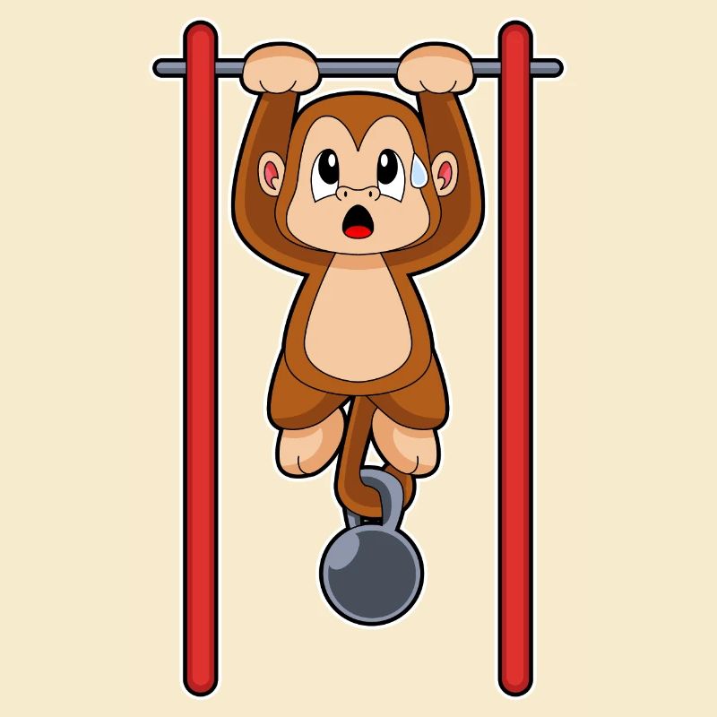 Monkey Bodybuilder Pull-ups Bodybuilding
