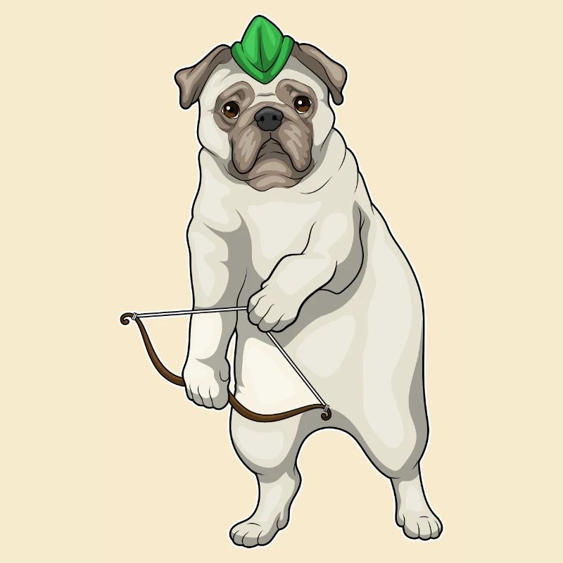 Mops Bogenschütze Bogen