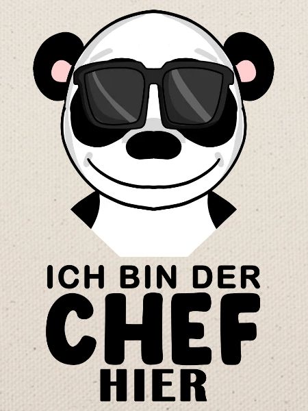 Chef Spruch Anführer Panda Motiv