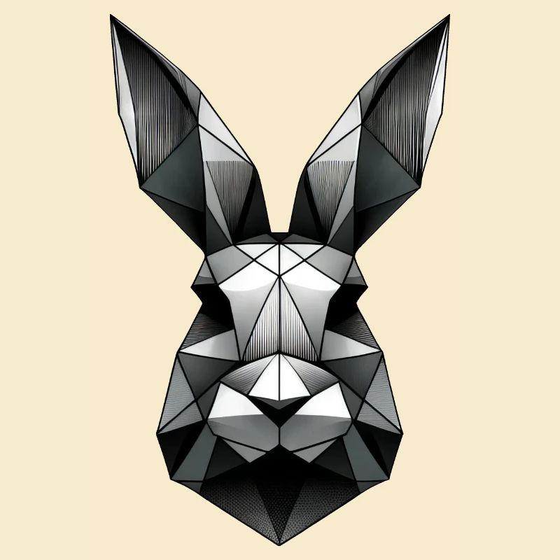 Conception géométrique de lapin polygone lapin