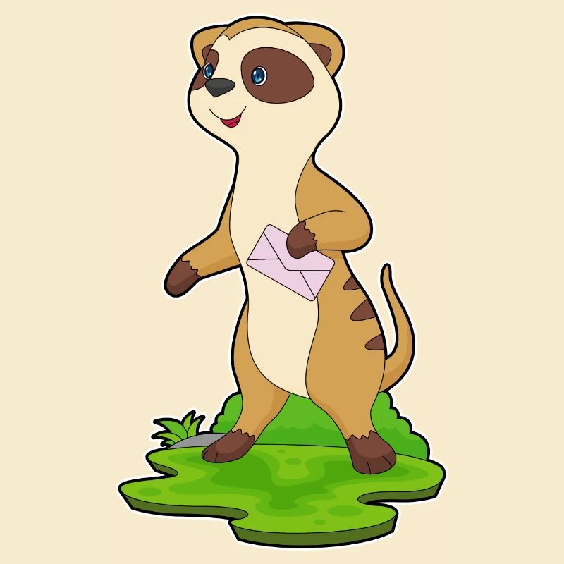 Erdmännchen Briefumschlag