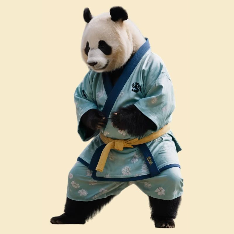 Sportlicher Panda