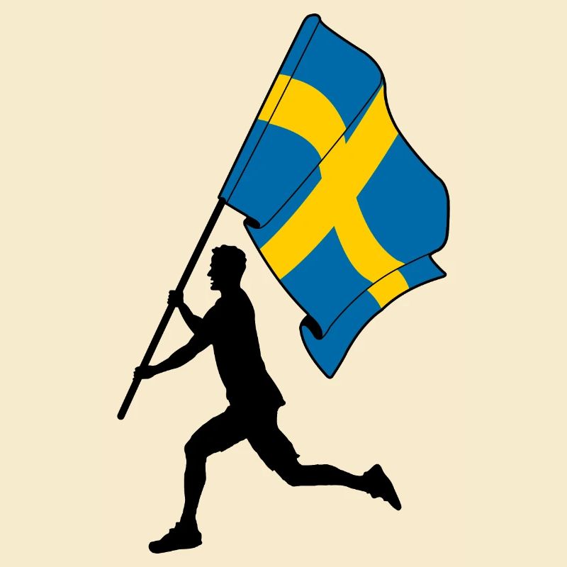 Drapeau Suède homme courant