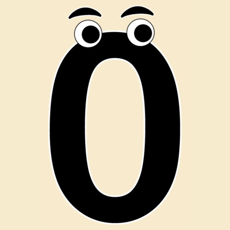 Number Zero 0 Kids Birthday Learn Math