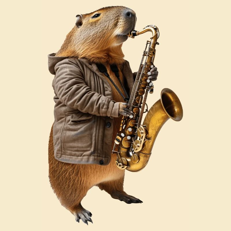 Capybara Saxophon