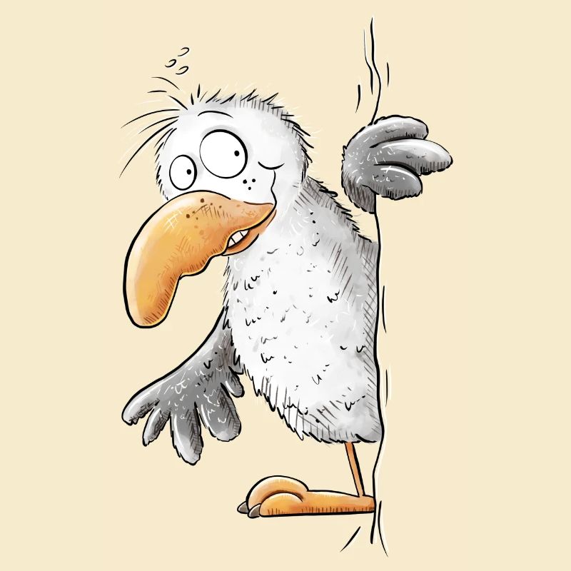 Drollige Möwe Tiermotiv