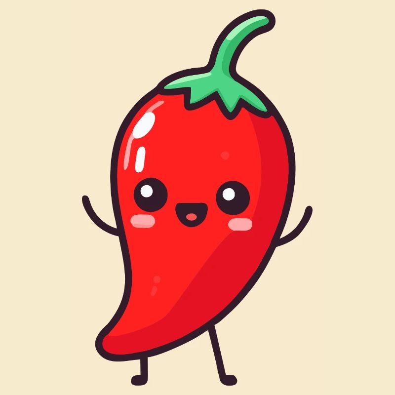Glücklicher Peperoni