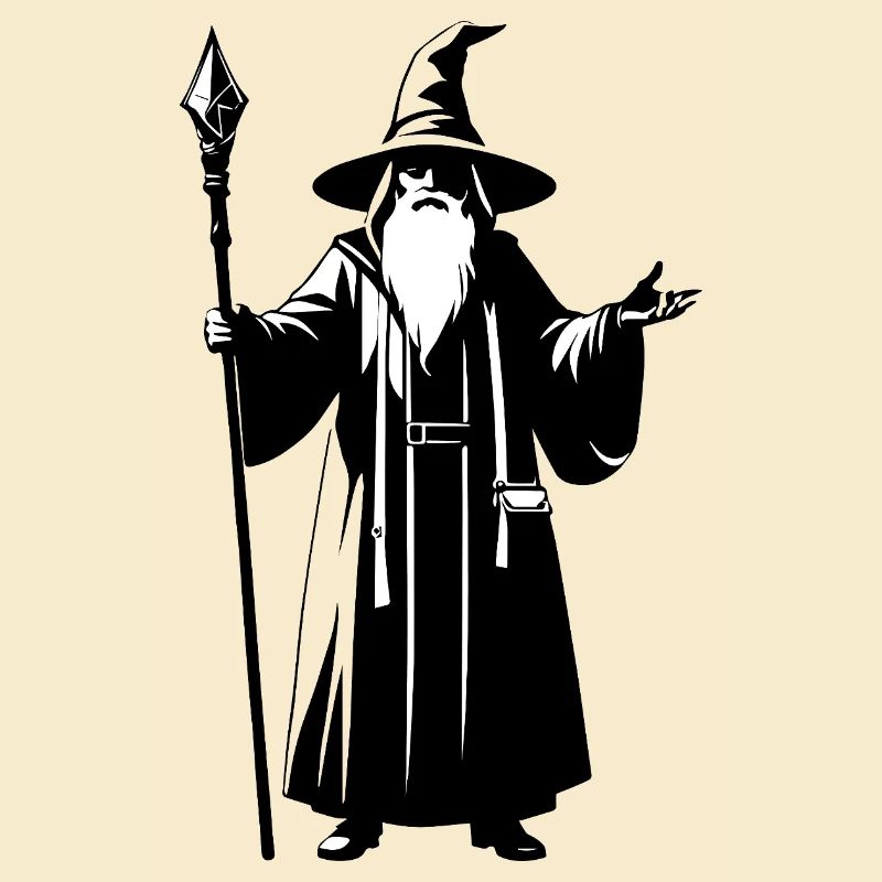 Sorcier - Logo Fantasy Simple