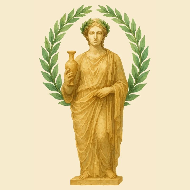 statue lorbeerkranz