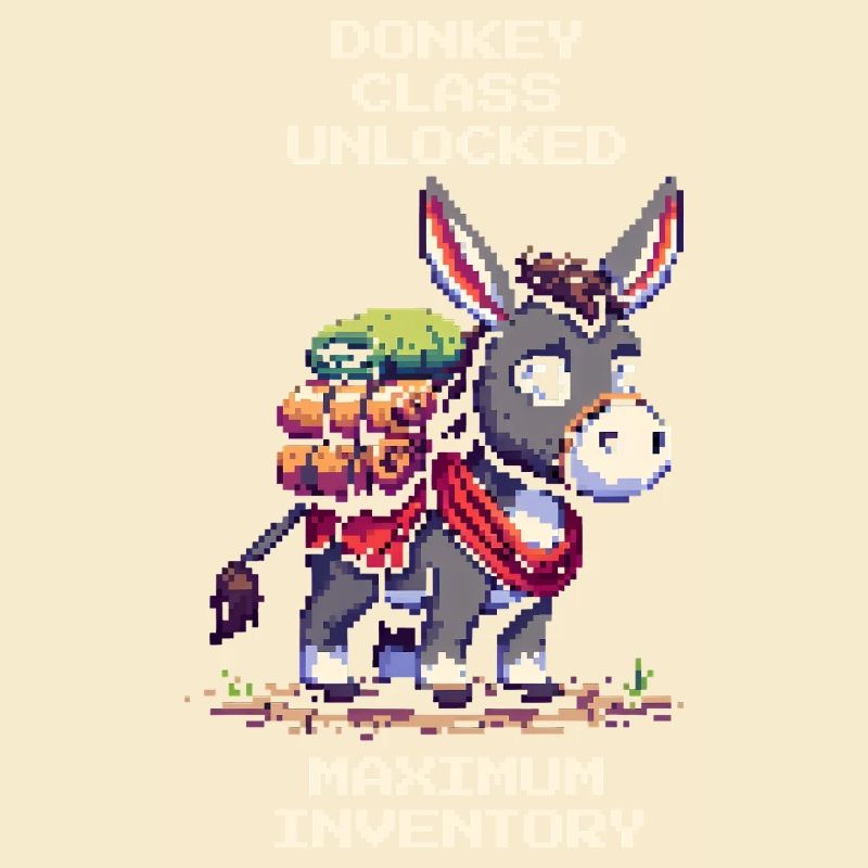 Donkey Class: Max Inventory | RPG Donkey Pixel Art