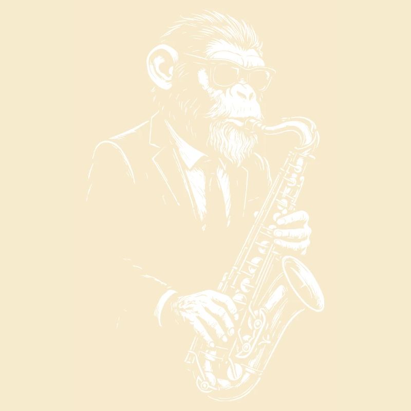 Jazz-Saxophon-Affe im Anzug