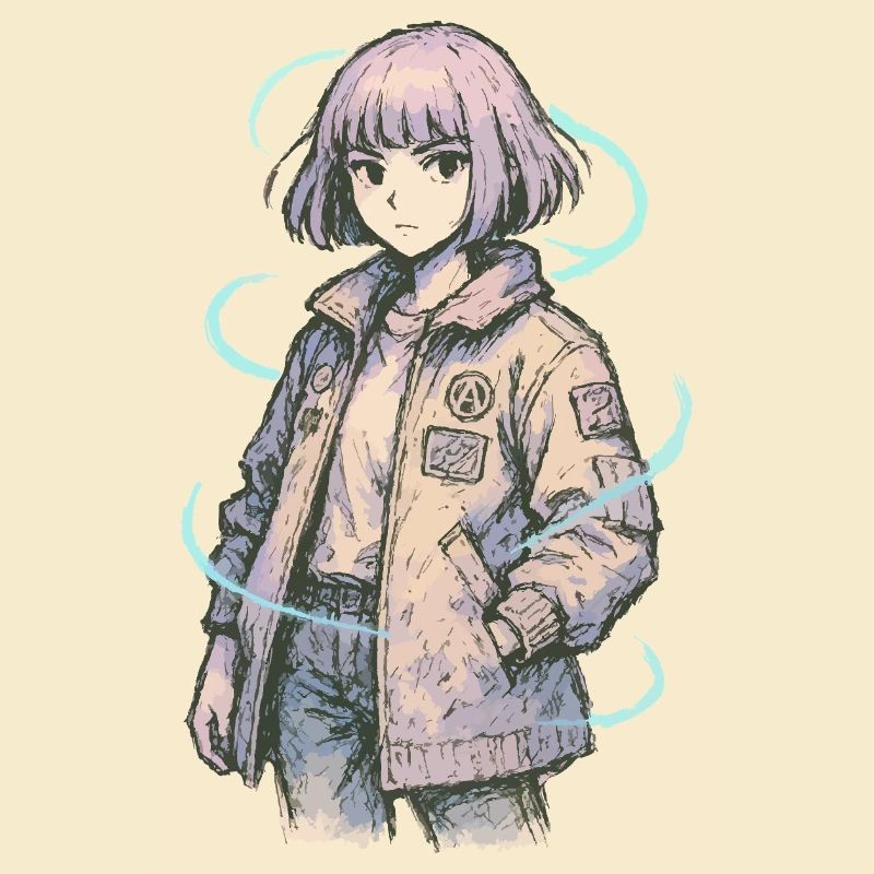 Neon Patch Bomber Girl