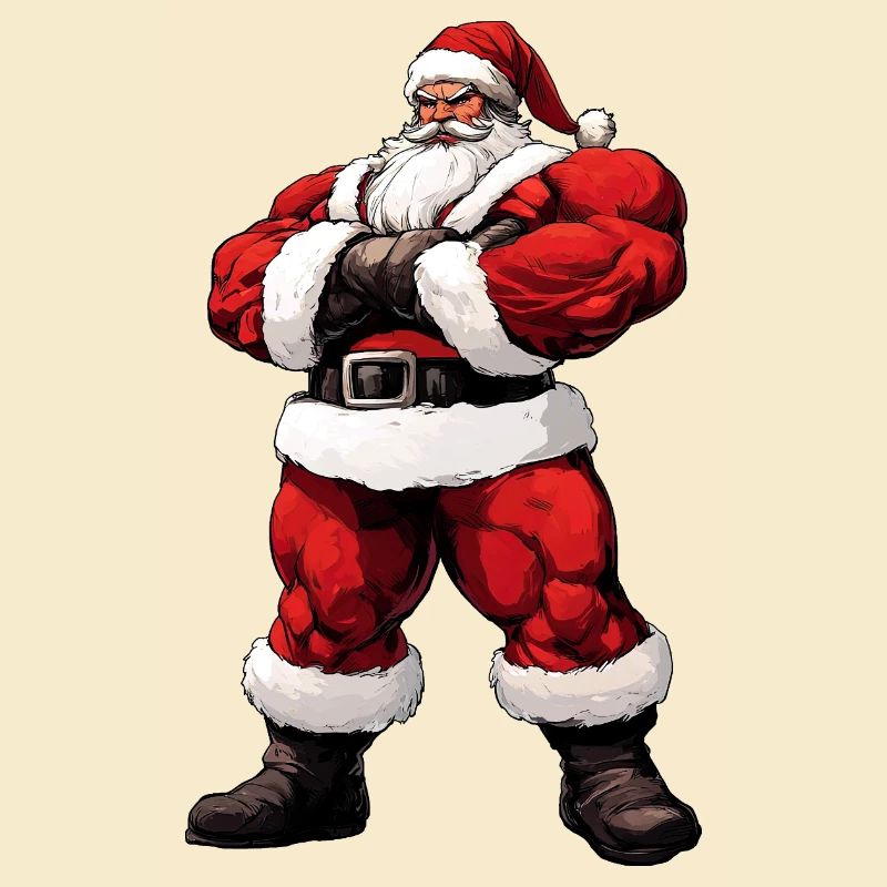 Bodybuilder Weihnachten