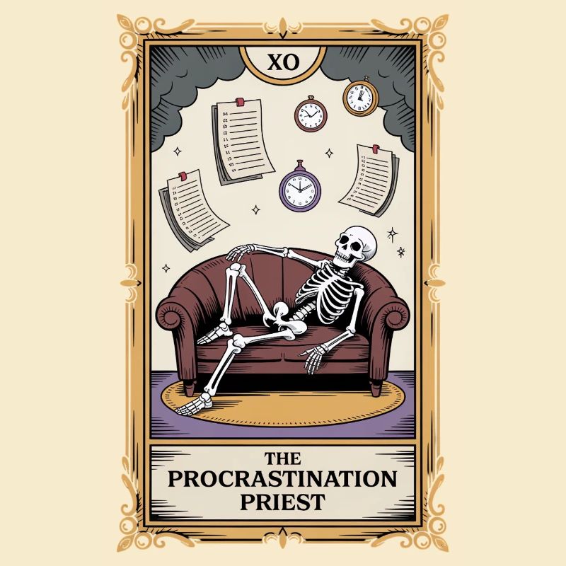 The Procrastination Priest Procrastinator Skeleton