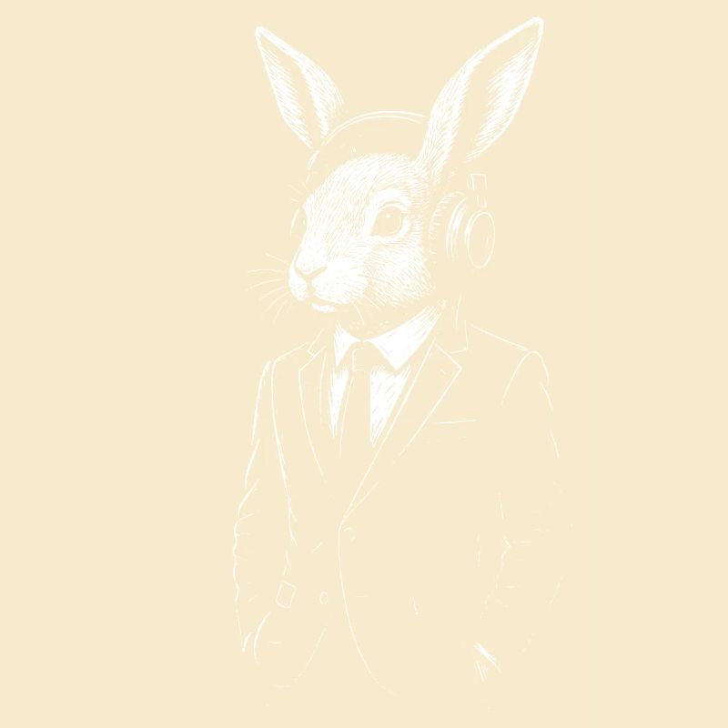 Jazz Rabbit im Anzug mit Kopfhörern