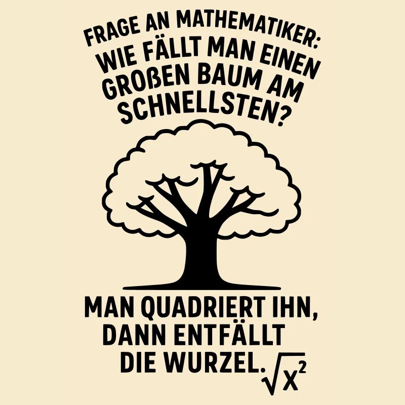 Mathematiker Witz Wurzel Baum fällen 