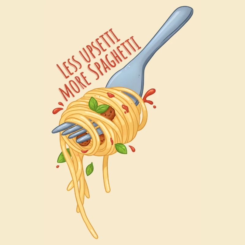 Less Upsetti More Spaghetti – Kawaii Food Meme