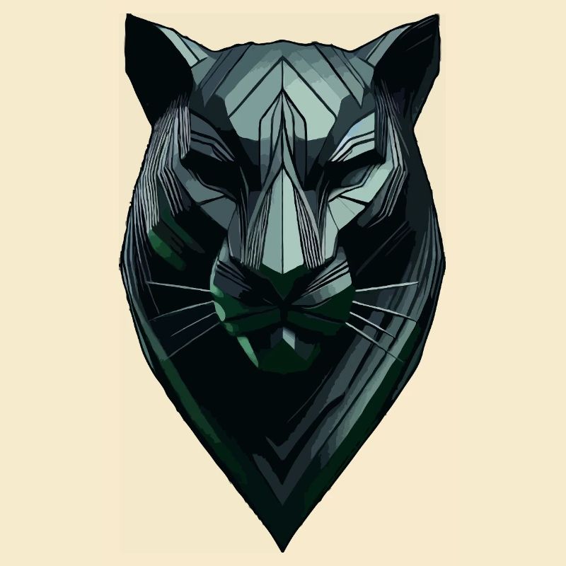Abstracte zwarte panter