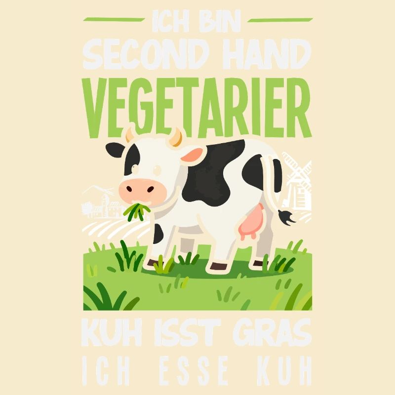 Second Hand Vegetarier Kuh Isst Gras Fleisch