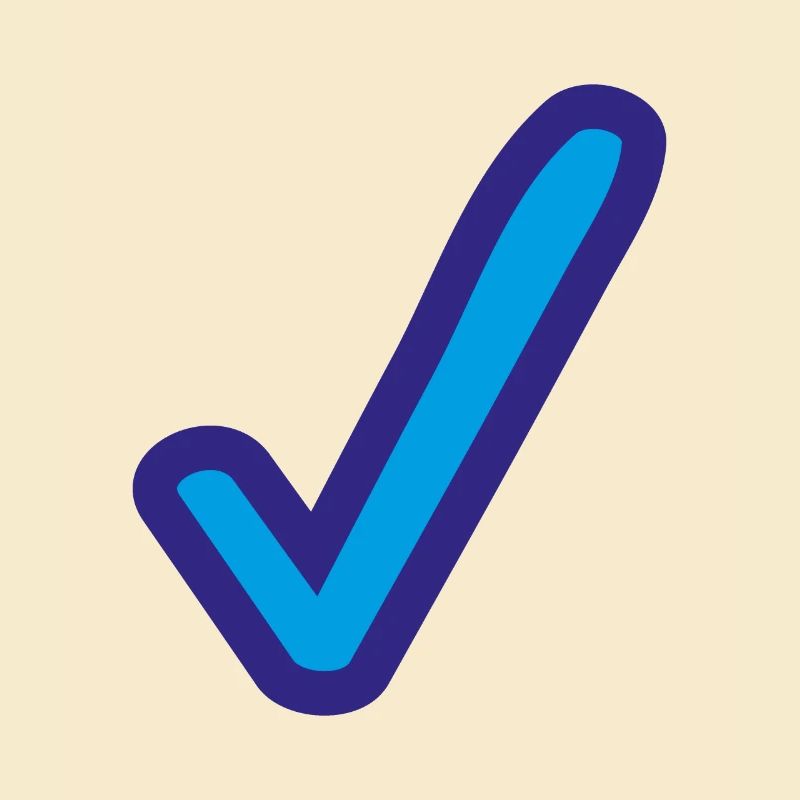 Blau Häkchen Icon