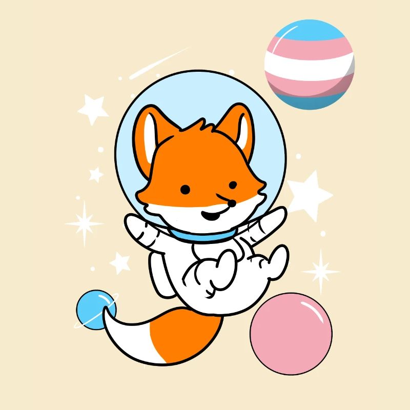 Fuchs Astronaut Trans Pride