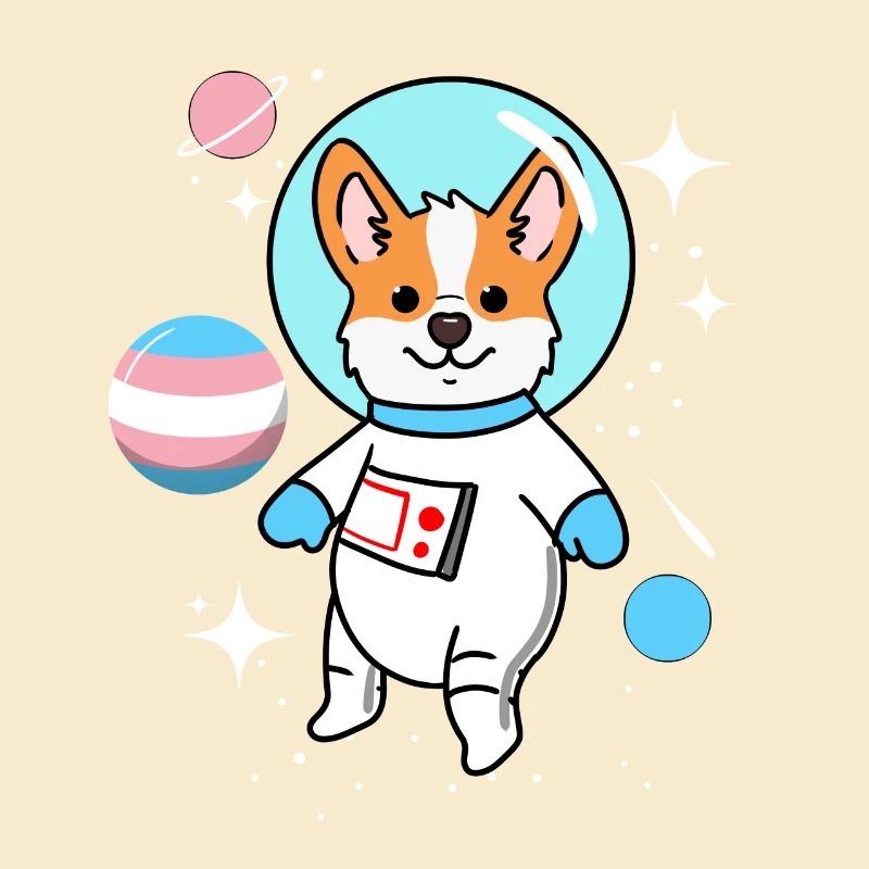 Corgi Space Trans Pride