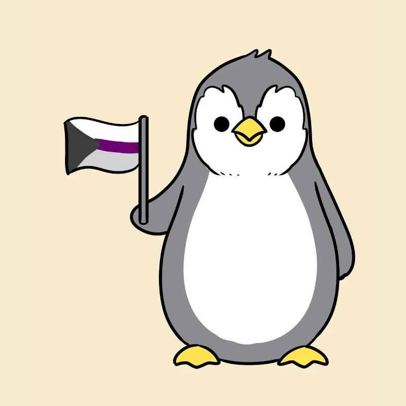 Pingouin Demisexual Pride Drapeau