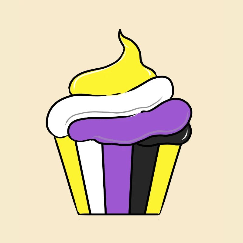 Nonbinary Cupcake Nonbinary Pride