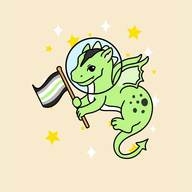 Agender Dragon dans Space Agender Pride