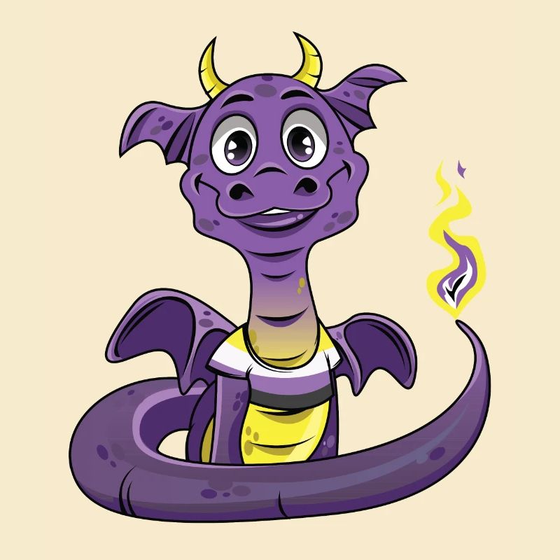 Nonbinary Pride Dragon Nonbinary
