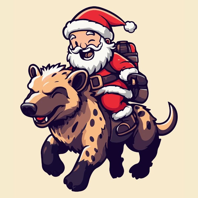 Hyäne Weihnachtsmann