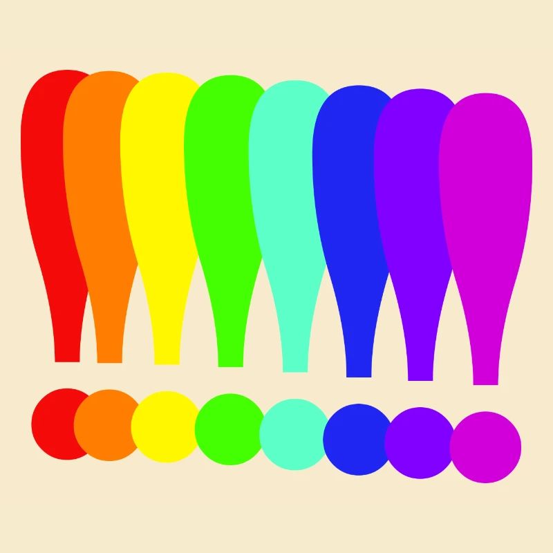 Ausrufezeichen bunt Geschenkidee Regenbogenfarben