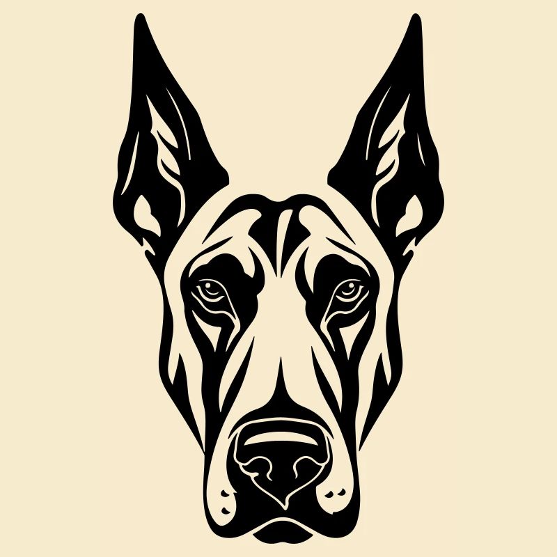Doberman Dog Head