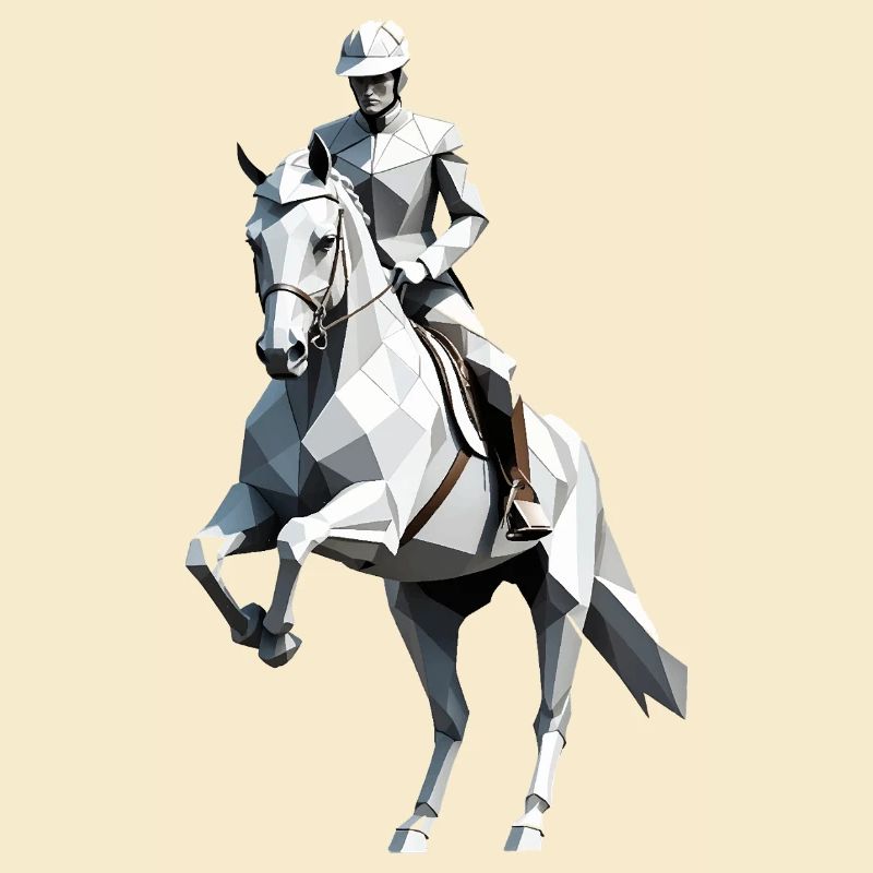 Cavalier Low Poly - Ballet Design