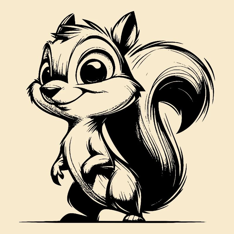Petit bébé écureuil souriant