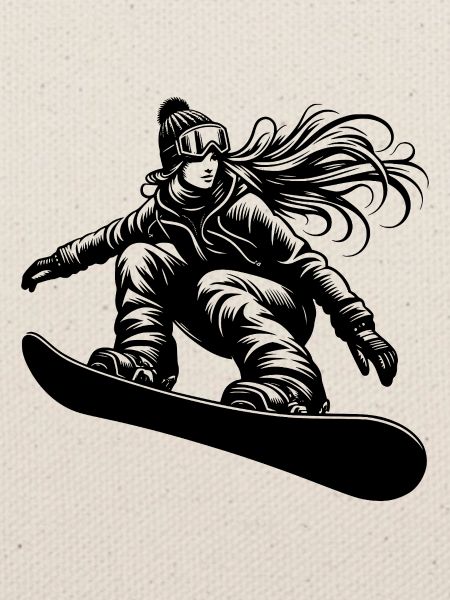 Snowboarderin Cooles Snowboard Design