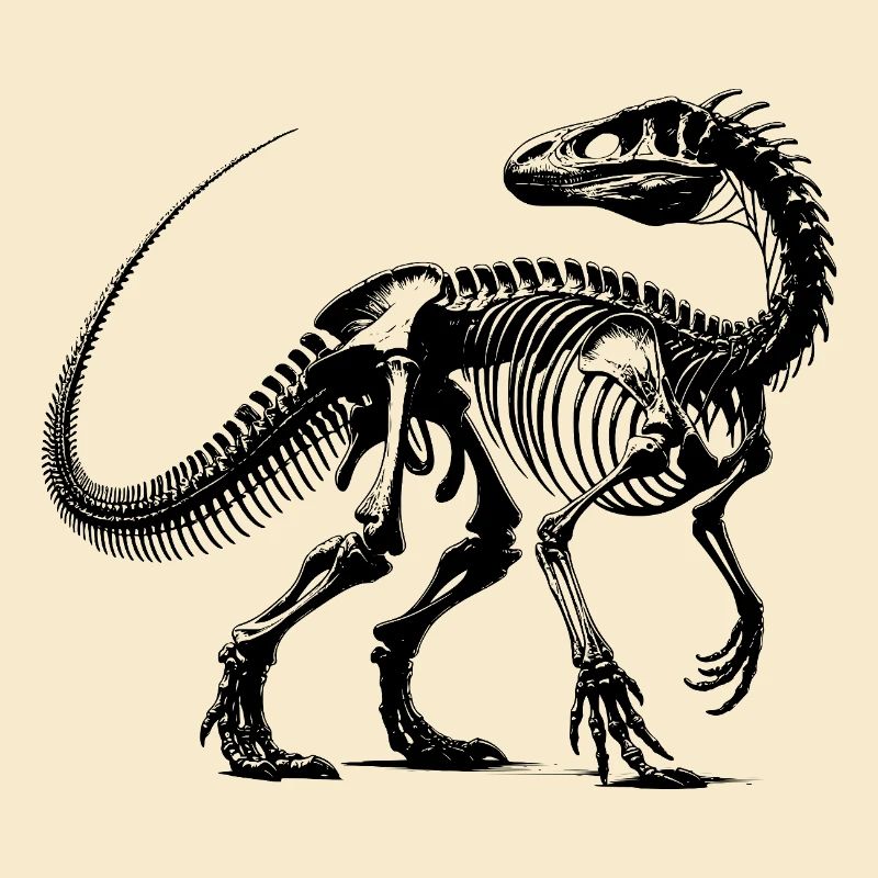 Evolution in Lines Dinosaur Fossil Bones