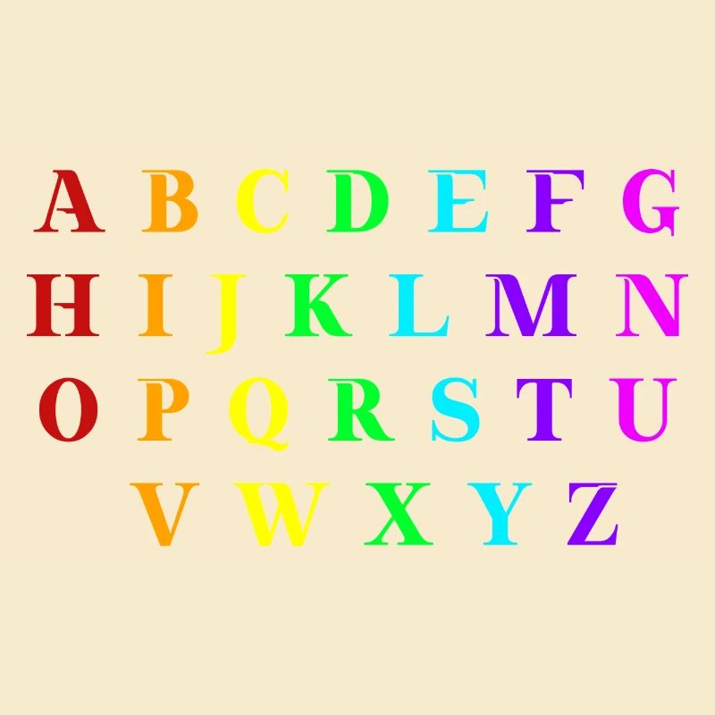 ABC Alphabet Geschenkidee Regenbogen Grundschule