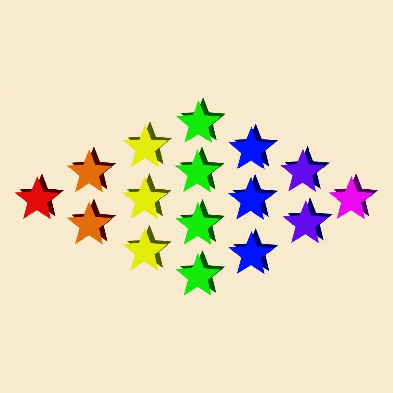 Sterne bunt Regenbogen Geschenkidee
