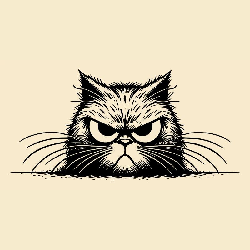 Lustige Katze böser Stubentiger Blick