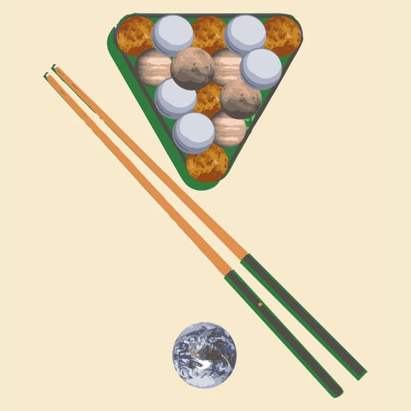billard, planète, planète, terre, jeu