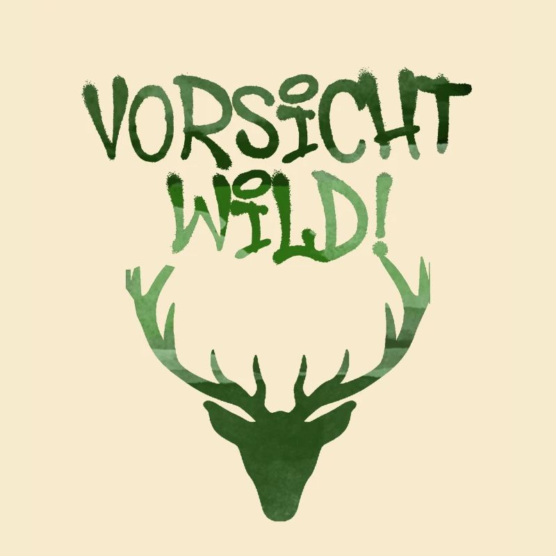 vorsicht wild,graffiti,grün,geweih,hirsch