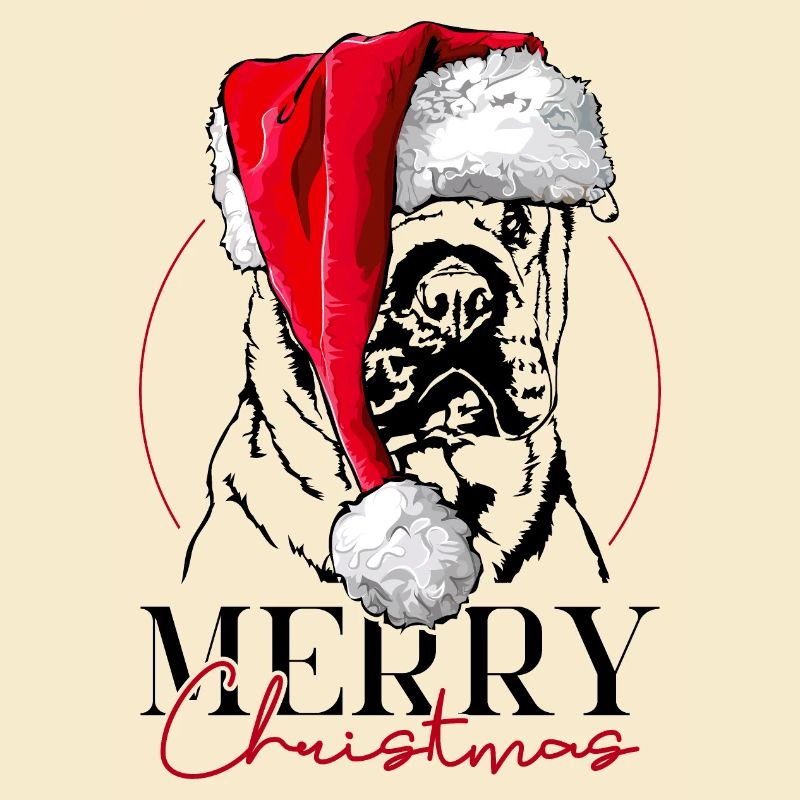 Santa SHAR Î.-P.-É. Joyeux Noël Chiens Wilsigns