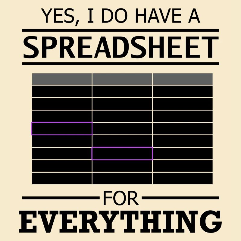 Spreadsheet Funny Saying Statistician Data Analyst