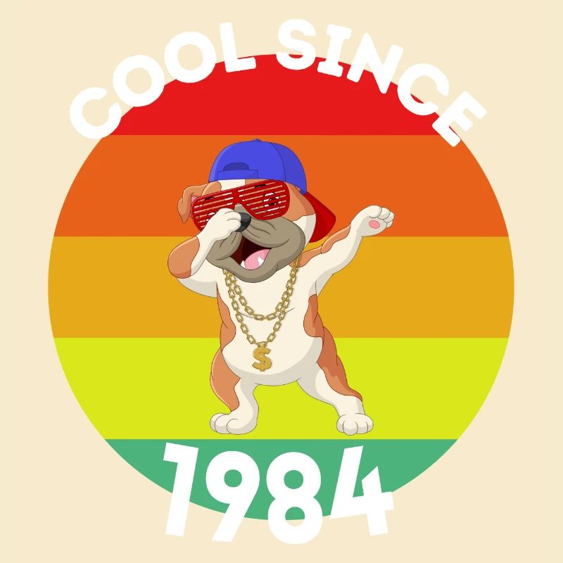 Retro Hunde Geschenk Cool Seit 1984 38. Geburtstag