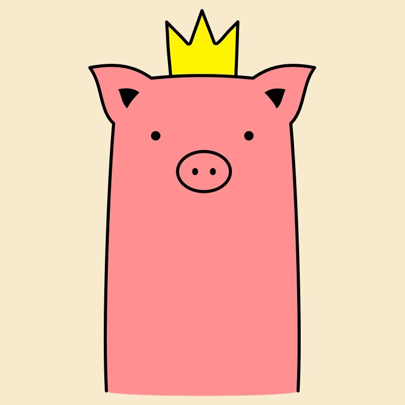 Sow piglet piggy with crown gift