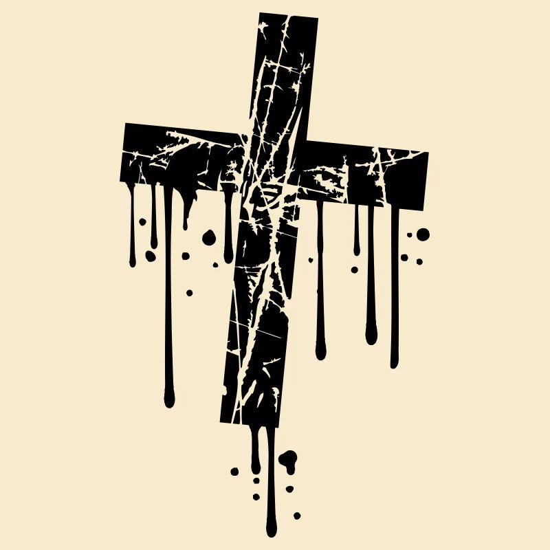 drop graffiti stamp scratch cracks old cross g